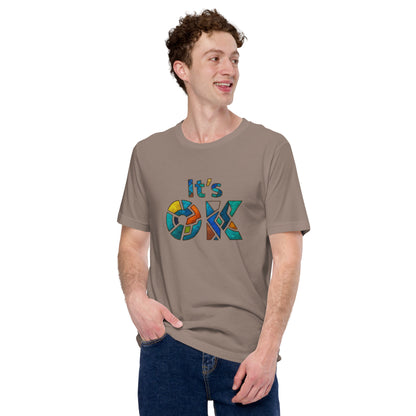 It's OK Mosaic Typography Tee - Premium Men's Casual Comfort Cotton Top