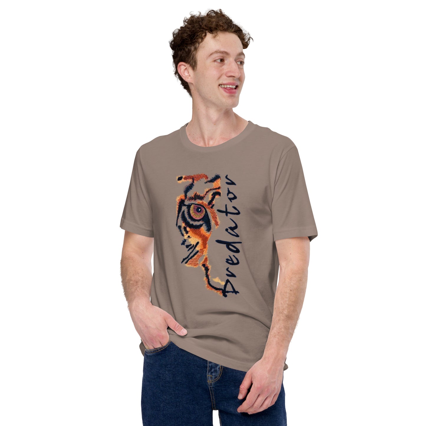 Predator Tiger Eye Graphic Tee - Minimalist Luxe Streetwear T-Shirt