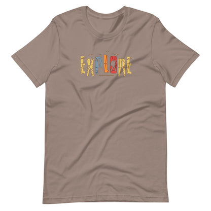 Explore The Great Adventure Graphic Tee - Retro Boho Nature & Hiking T-Shirt