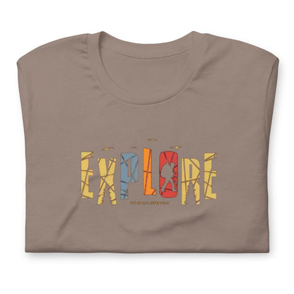 Explore The Great Adventure Graphic Tee - Retro Boho Nature & Hiking T-Shirt