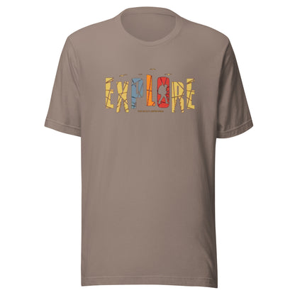 Explore The Great Adventure Graphic Tee - Retro Boho Nature & Hiking T-Shirt
