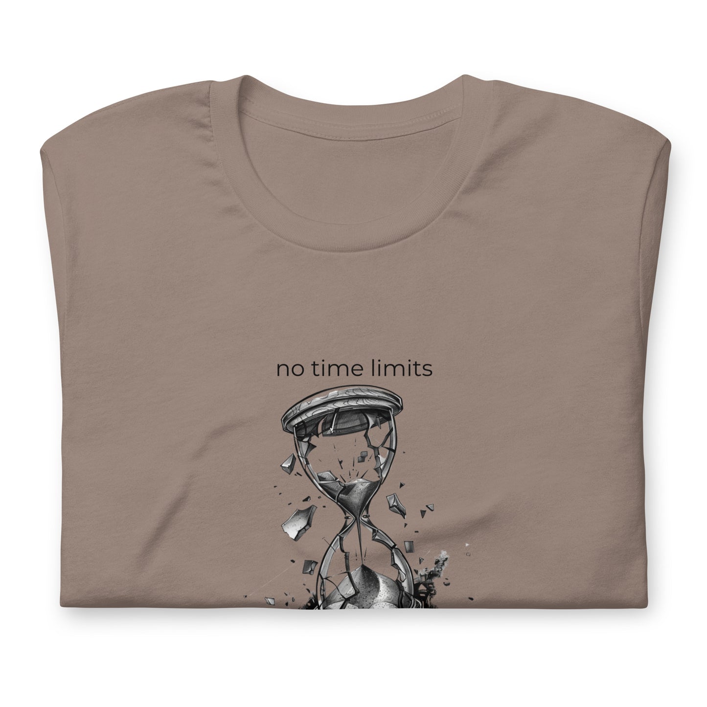 No Time Limits Hourglass Graphic Tee - Surrealist Minimalist Art T-Shirt