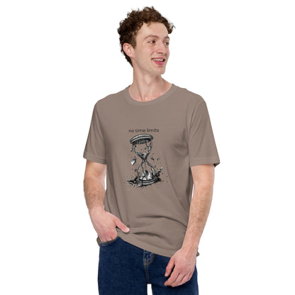 No Time Limits Hourglass Graphic Tee - Surrealist Minimalist Art T-Shirt