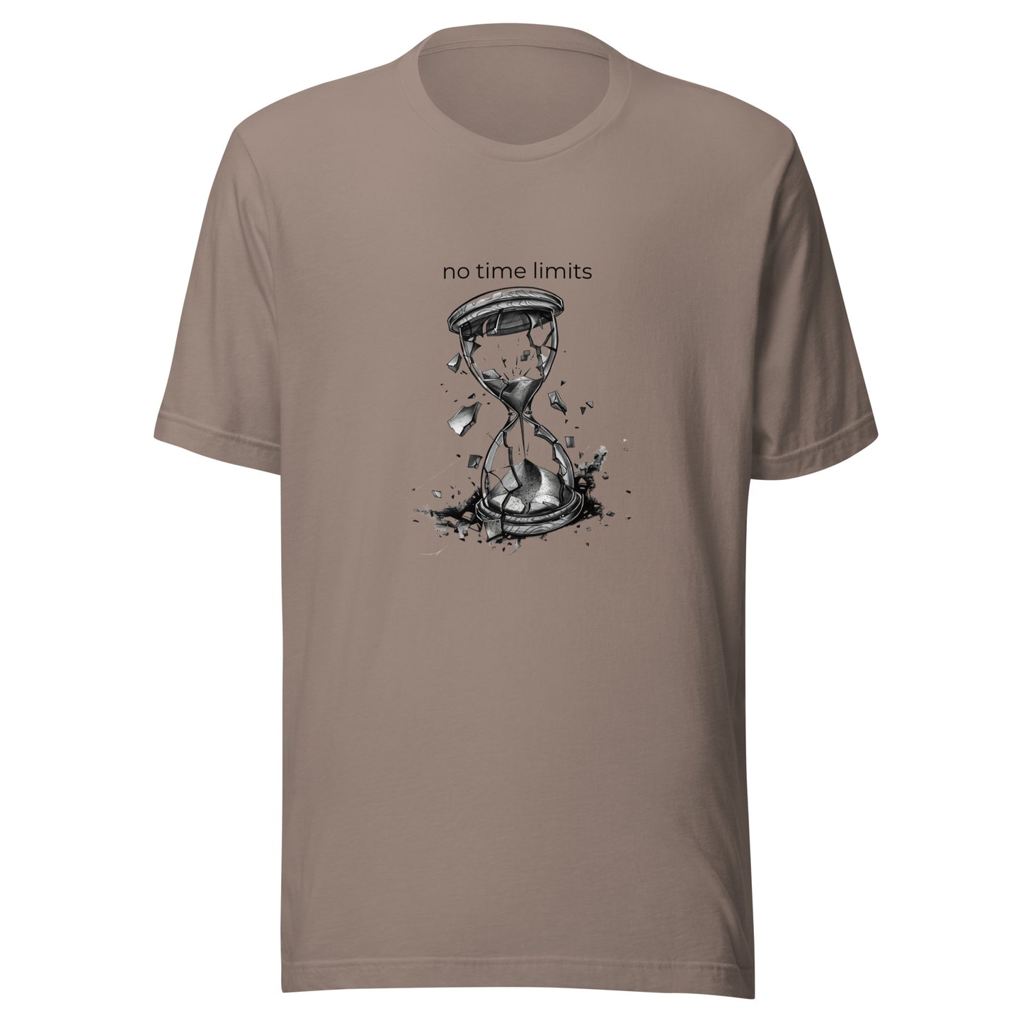 No Time Limits Hourglass Graphic Tee - Surrealist Minimalist Art T-Shirt