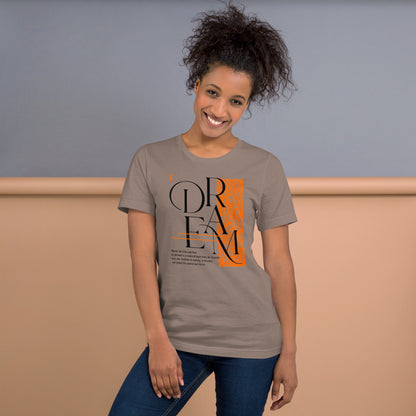 Dream Avant-Garde Typographic Tee - Abstract Minimalist Women's Streetwear T-Shirt