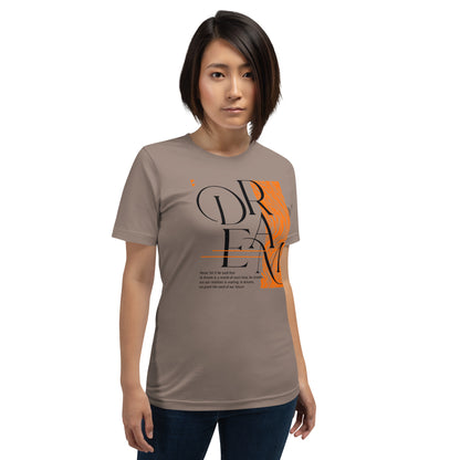 Dream Avant-Garde Typographic Tee - Abstract Minimalist Women's Streetwear T-Shirt