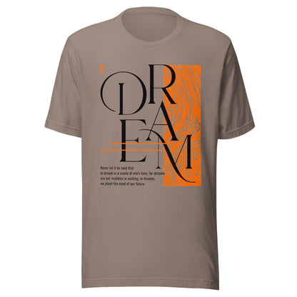 Dream Avant-Garde Typographic Tee - Abstract Minimalist Women's Streetwear T-Shirt