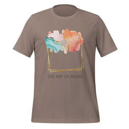 Luxe Abstract Marble Print Tee with Inspirational Quote | Elegant Boho-Chic Top
