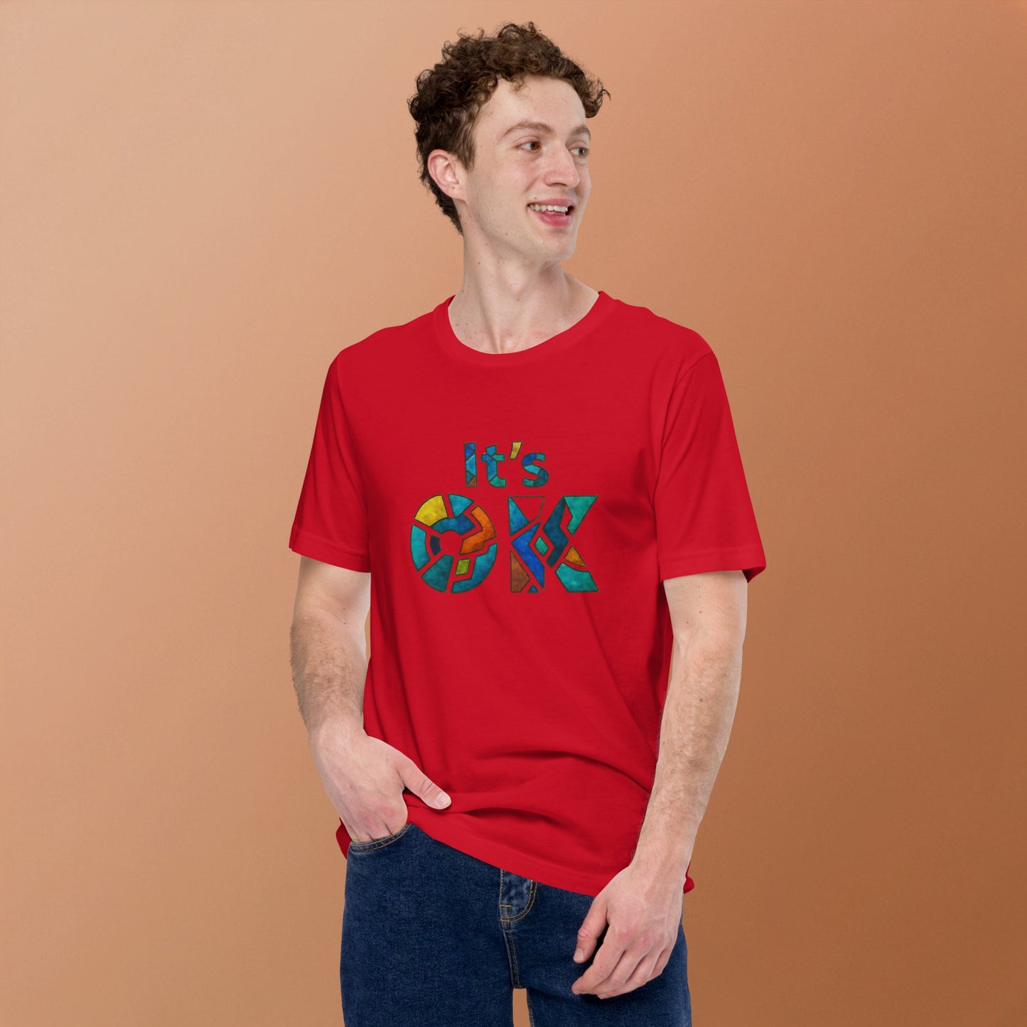 It's OK Mosaic Typography Tee - Premium Men's Casual Comfort Cotton Top