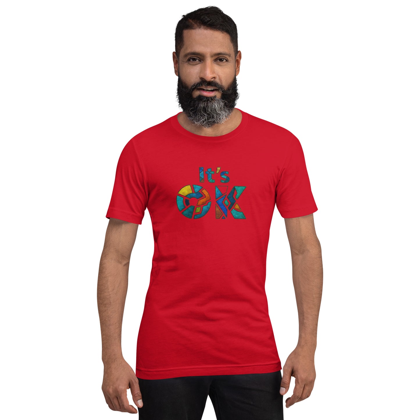 It's OK Mosaic Typography Tee - Premium Men's Casual Comfort Cotton Top