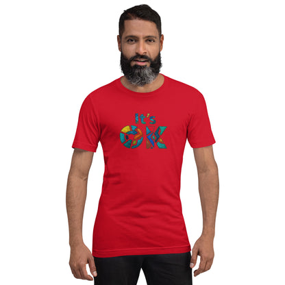 It's OK Mosaic Typography Tee - Premium Men's Casual Comfort Cotton Top