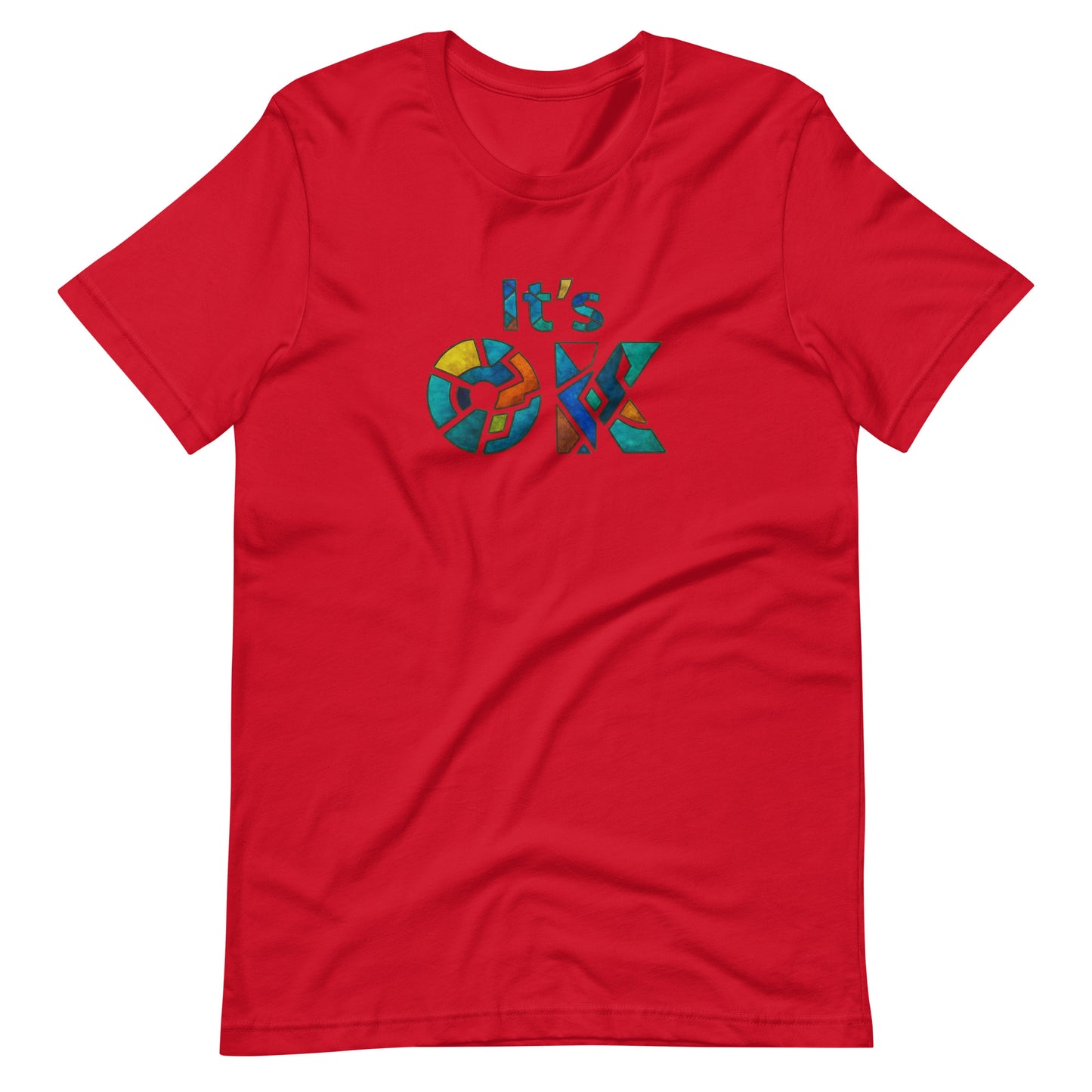 It's OK Mosaic Typography Tee - Premium Men's Casual Comfort Cotton Top