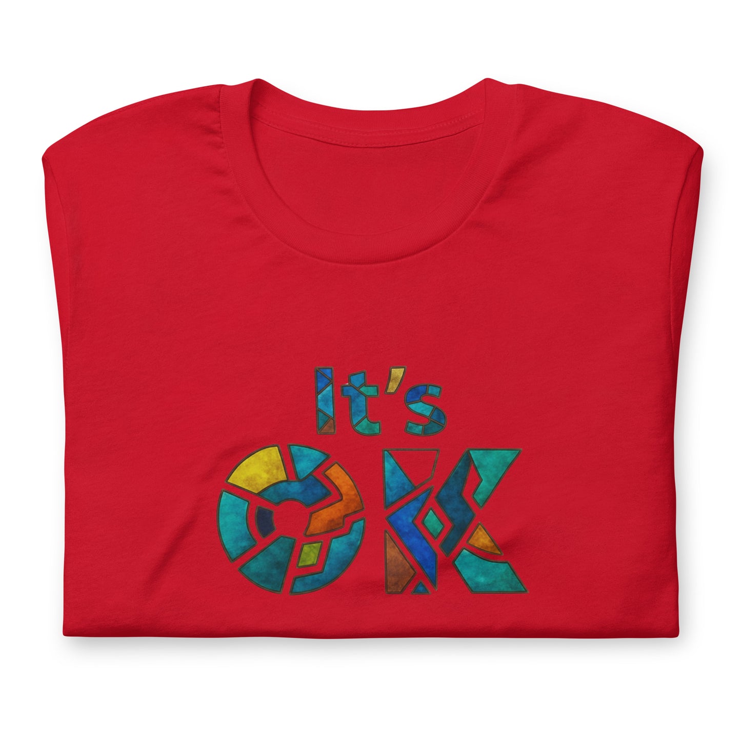 It's OK Mosaic Typography Tee - Premium Men's Casual Comfort Cotton Top