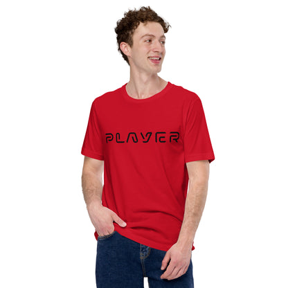 Player Futuristic Typographic Tee - Minimalist Cyber Streetwear T-Shirt