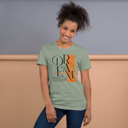 Dream Avant-Garde Typographic Tee - Abstract Minimalist Women's Streetwear T-Shirt