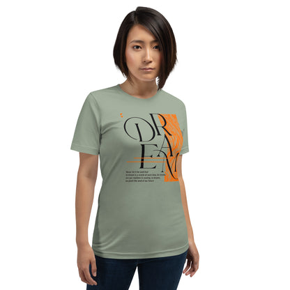 Dream Avant-Garde Typographic Tee - Abstract Minimalist Women's Streetwear T-Shirt