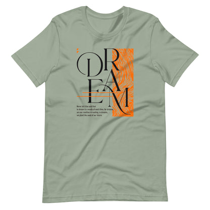 Dream Avant-Garde Typographic Tee - Abstract Minimalist Women's Streetwear T-Shirt