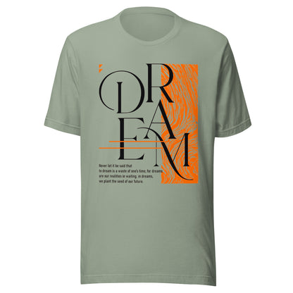 Dream Avant-Garde Typographic Tee - Abstract Minimalist Women's Streetwear T-Shirt