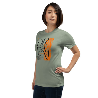 Dream Avant-Garde Typographic Tee - Abstract Minimalist Women's Streetwear T-Shirt