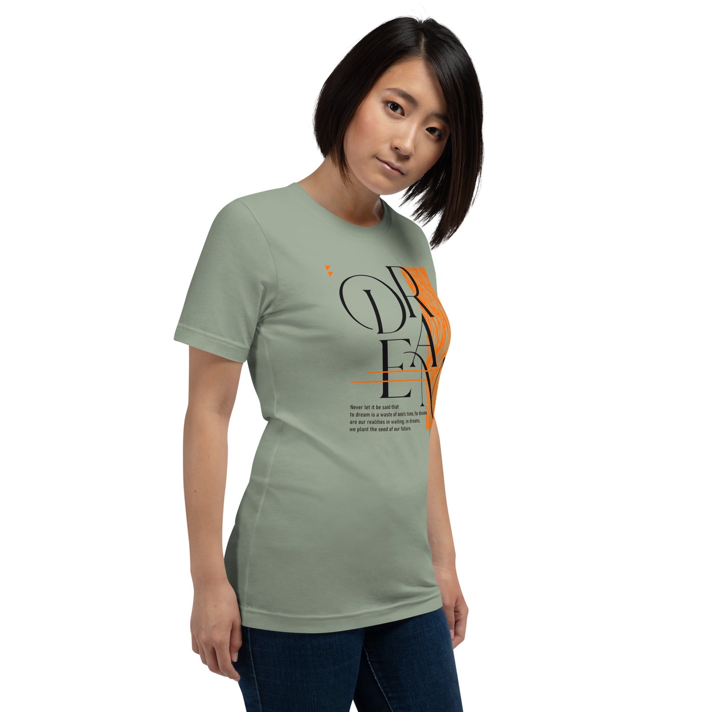 Dream Avant-Garde Typographic Tee - Abstract Minimalist Women's Streetwear T-Shirt
