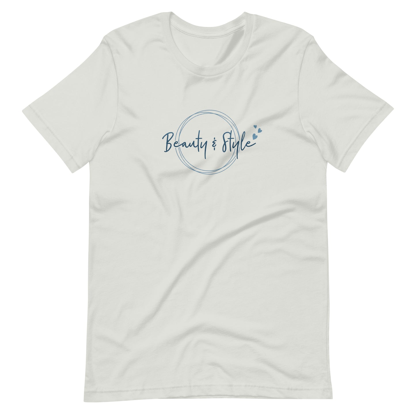 Elyx "Beauty & Style" Elegant Graphic Tee - Minimalist Script Design for Women