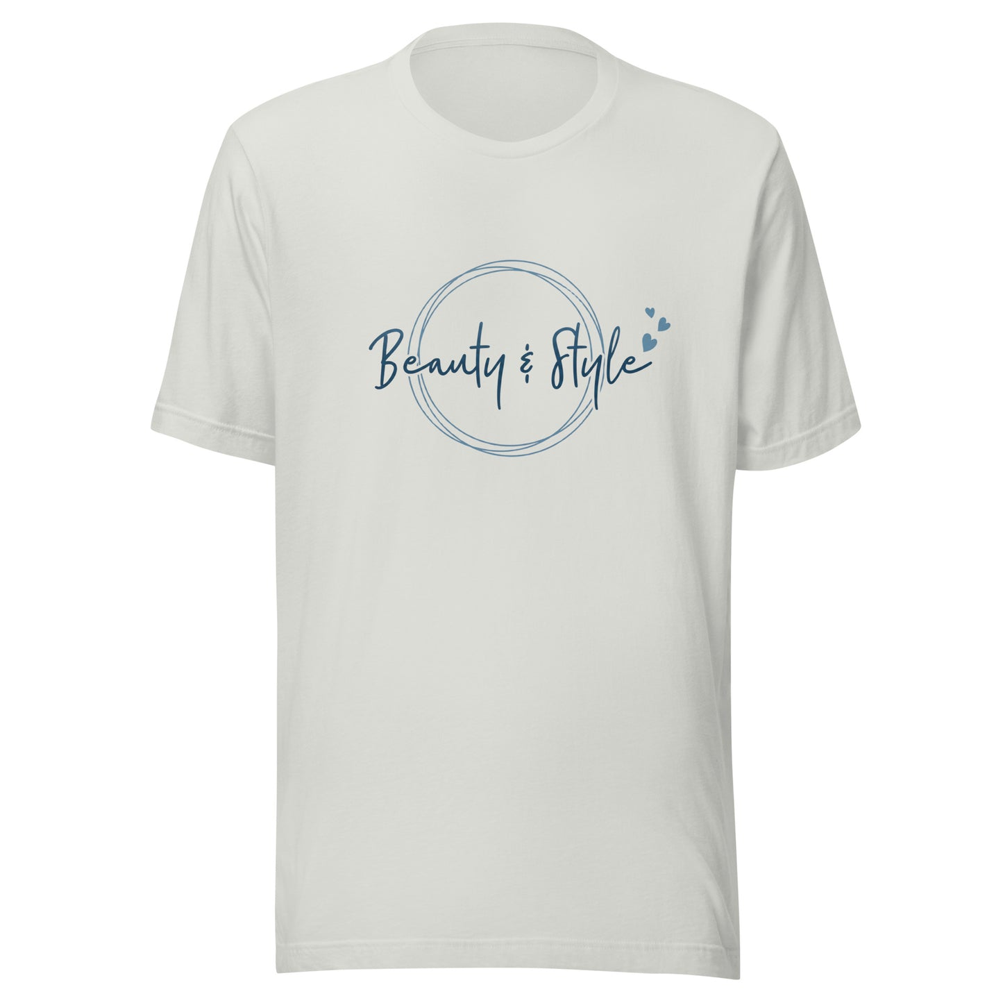 Elyx "Beauty & Style" Elegant Graphic Tee - Minimalist Script Design for Women