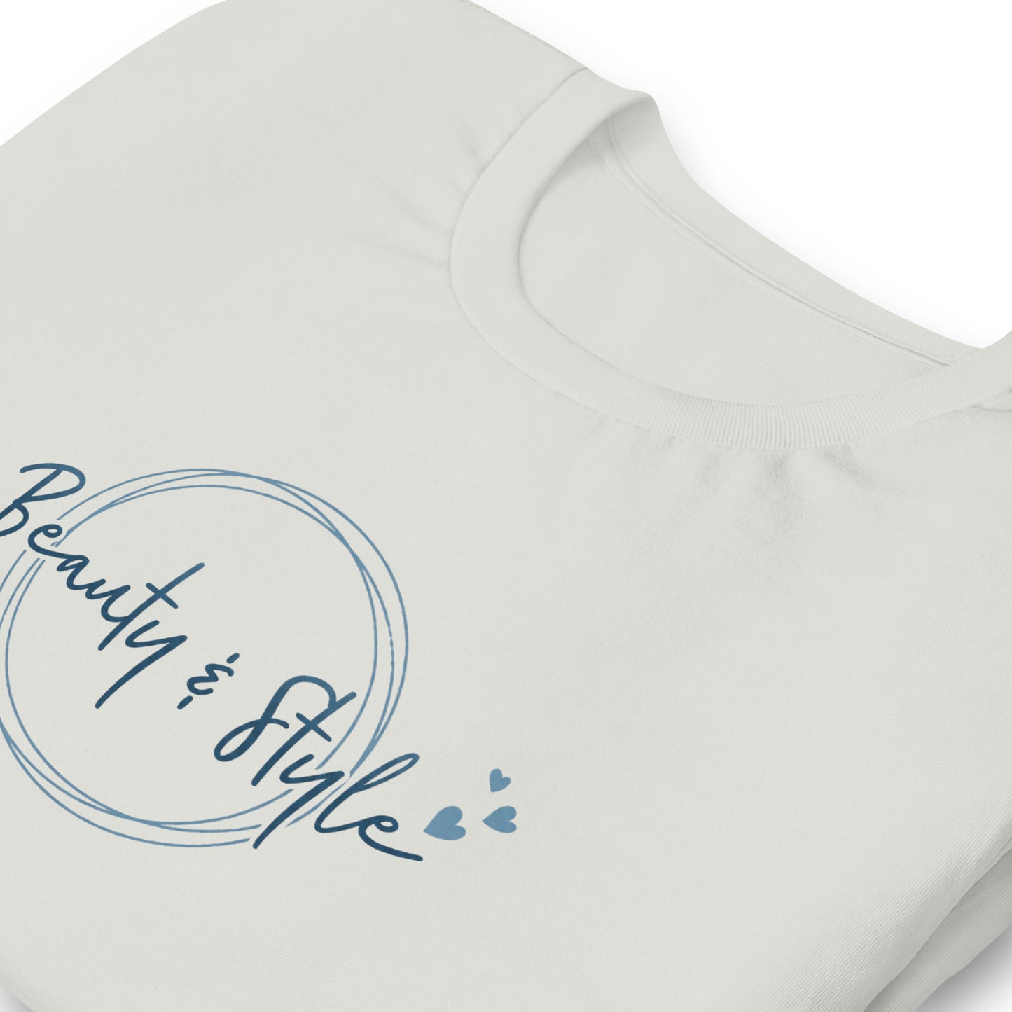 Elyx "Beauty & Style" Elegant Graphic Tee - Minimalist Script Design for Women