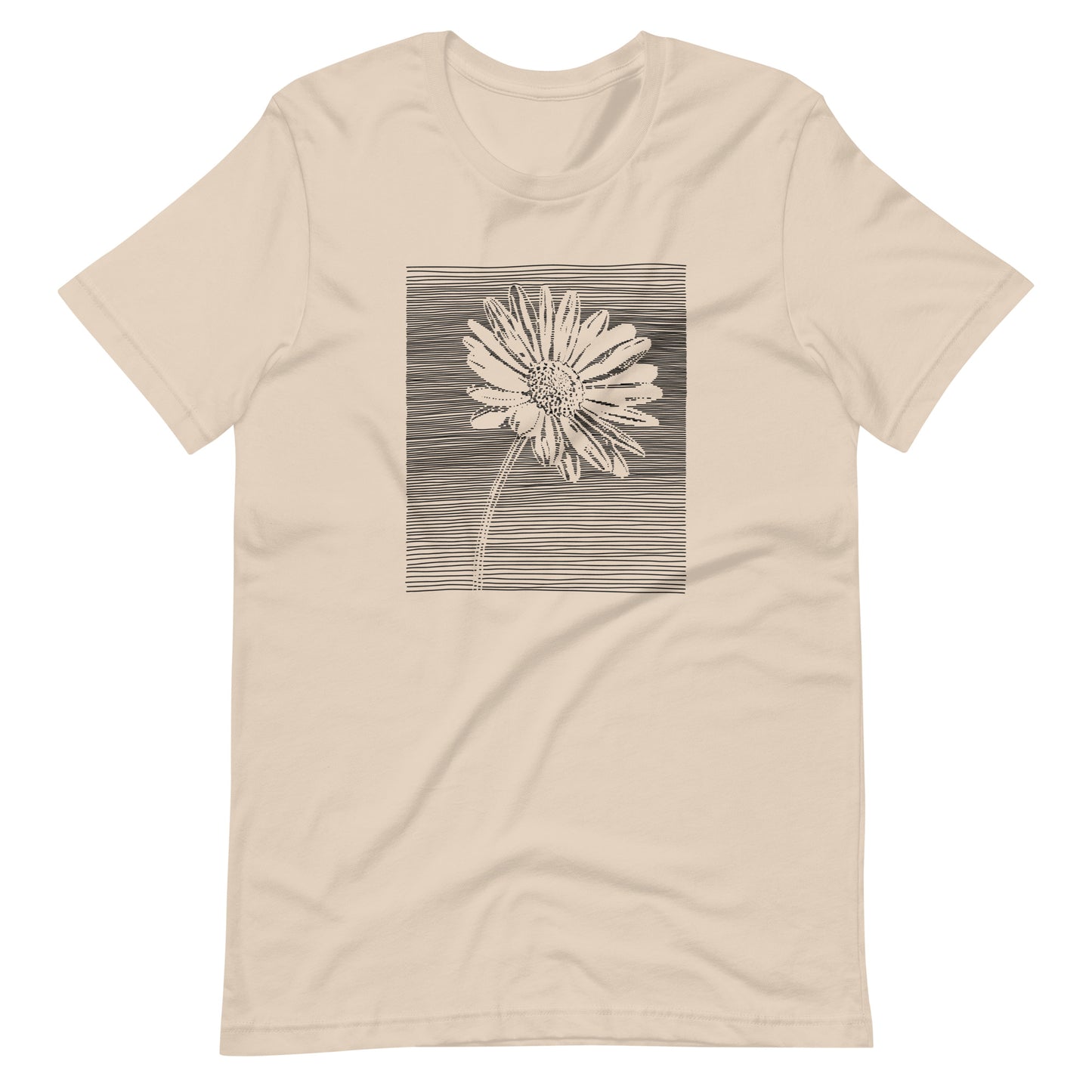 Elyx Minimalist Daisy Line Art Woman Graphic Tee