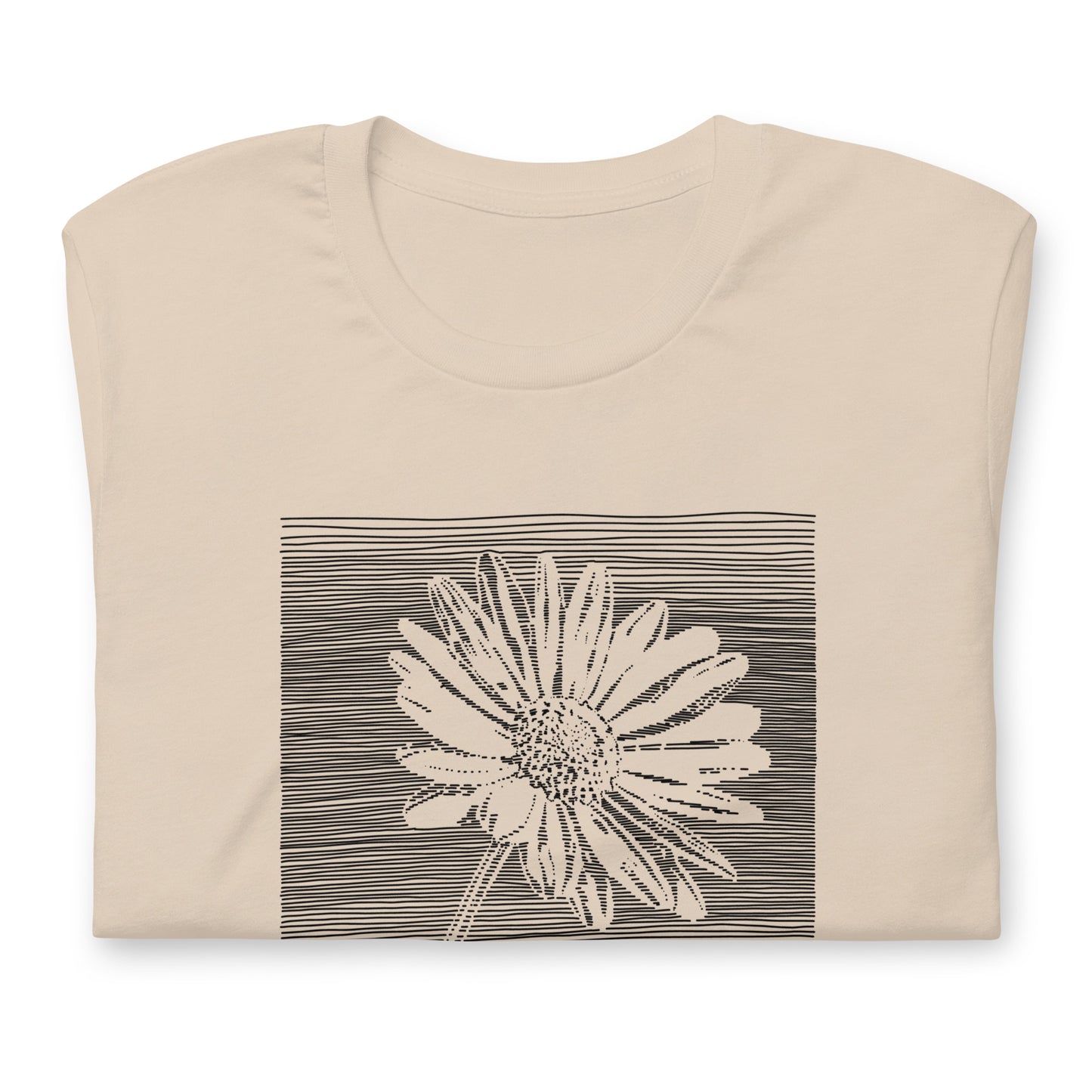 Elyx Minimalist Daisy Line Art Woman Graphic Tee