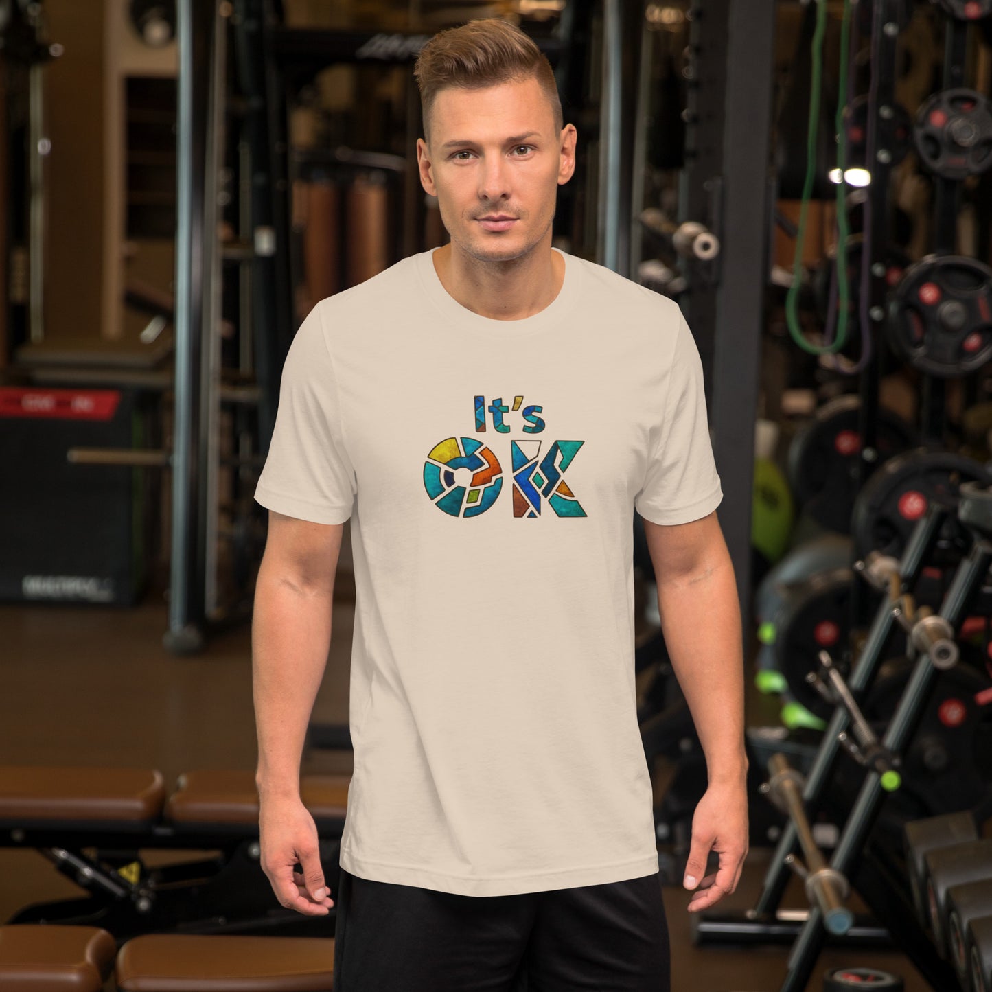 It's OK Mosaic Typography Tee - Premium Men's Casual Comfort Cotton Top
