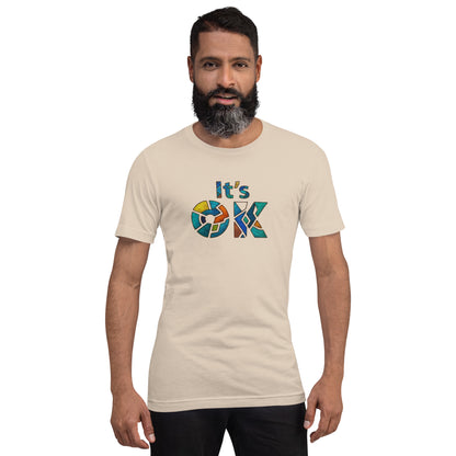 It's OK Mosaic Typography Tee - Premium Men's Casual Comfort Cotton Top
