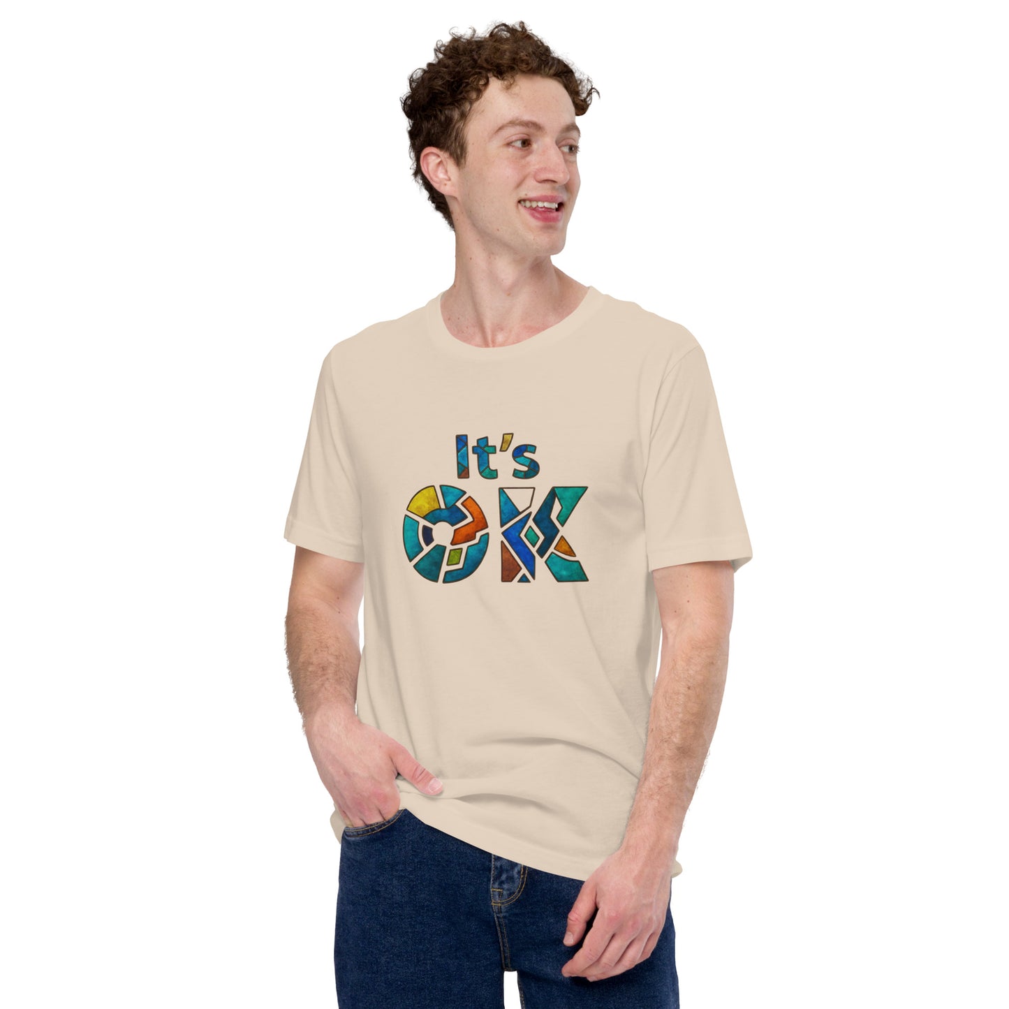 It's OK Mosaic Typography Tee - Premium Men's Casual Comfort Cotton Top