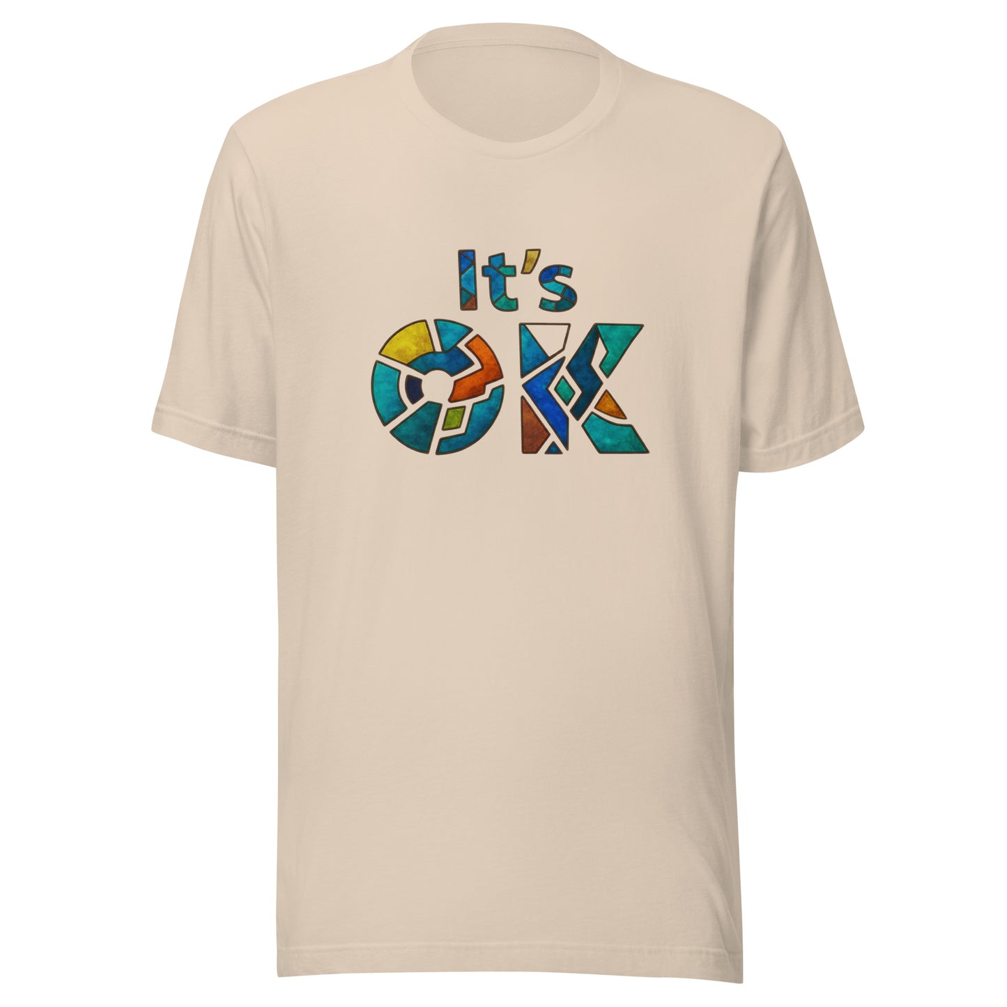 It's OK Mosaic Typography Tee - Premium Men's Casual Comfort Cotton Top