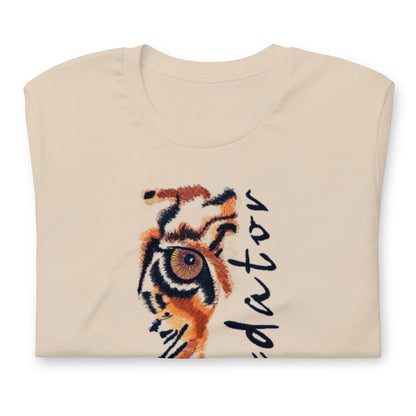 Predator Tiger Eye Graphic Tee - Minimalist Luxe Streetwear T-Shirt