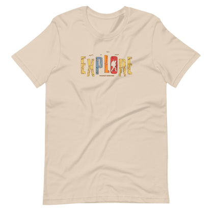 Explore The Great Adventure Graphic Tee - Retro Boho Nature & Hiking T-Shirt