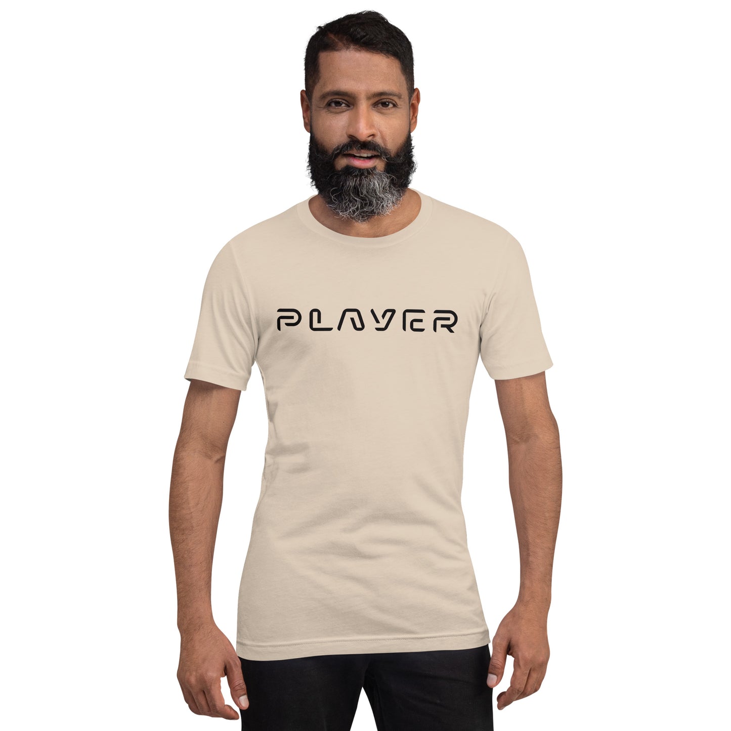 Player Futuristic Typographic Tee - Minimalist Cyber Streetwear T-Shirt