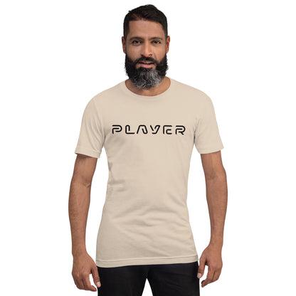 Player Futuristic Typographic Tee - Minimalist Cyber Streetwear T-Shirt