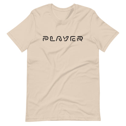 Player Futuristic Typographic Tee - Minimalist Cyber Streetwear T-Shirt