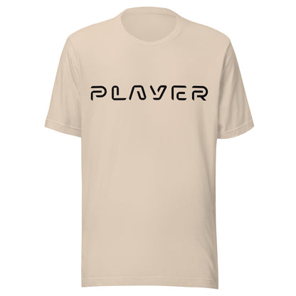 Player Futuristic Typographic Tee - Minimalist Cyber Streetwear T-Shirt
