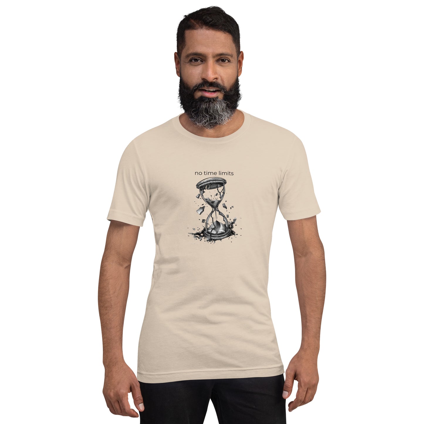 No Time Limits Hourglass Graphic Tee - Surrealist Minimalist Art T-Shirt