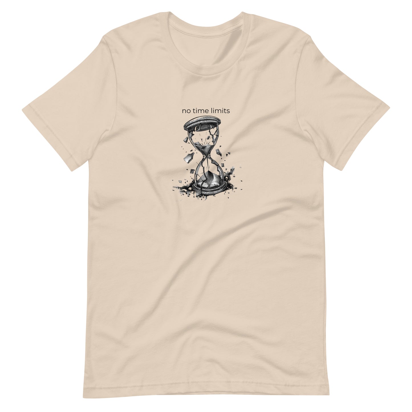 No Time Limits Hourglass Graphic Tee - Surrealist Minimalist Art T-Shirt