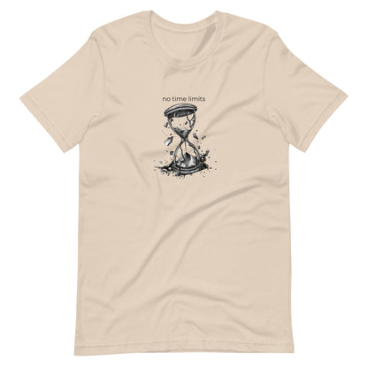 No Time Limits Hourglass Graphic Tee - Surrealist Minimalist Art T-Shirt