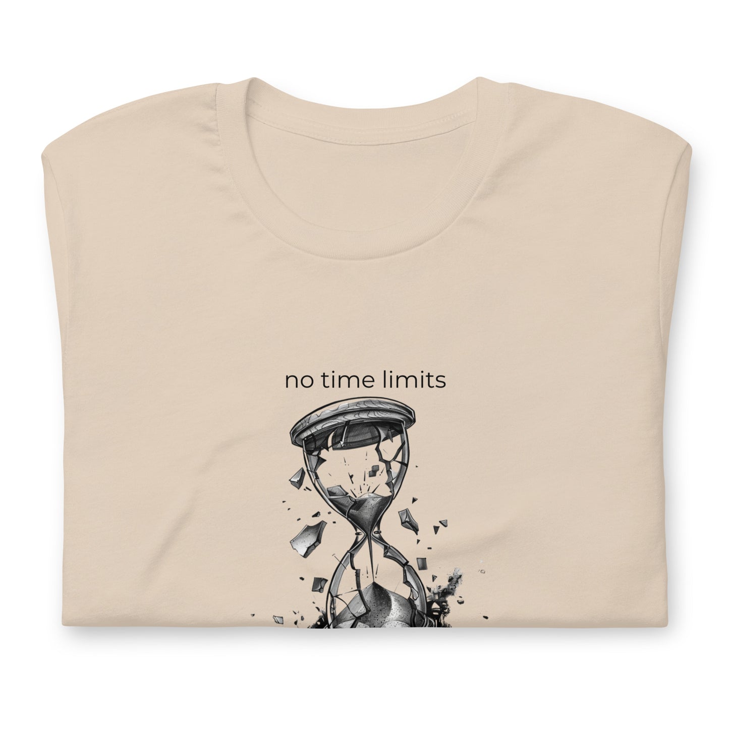 No Time Limits Hourglass Graphic Tee - Surrealist Minimalist Art T-Shirt