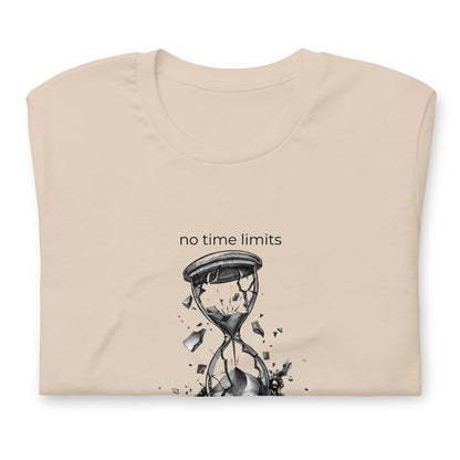No Time Limits Hourglass Graphic Tee - Surrealist Minimalist Art T-Shirt