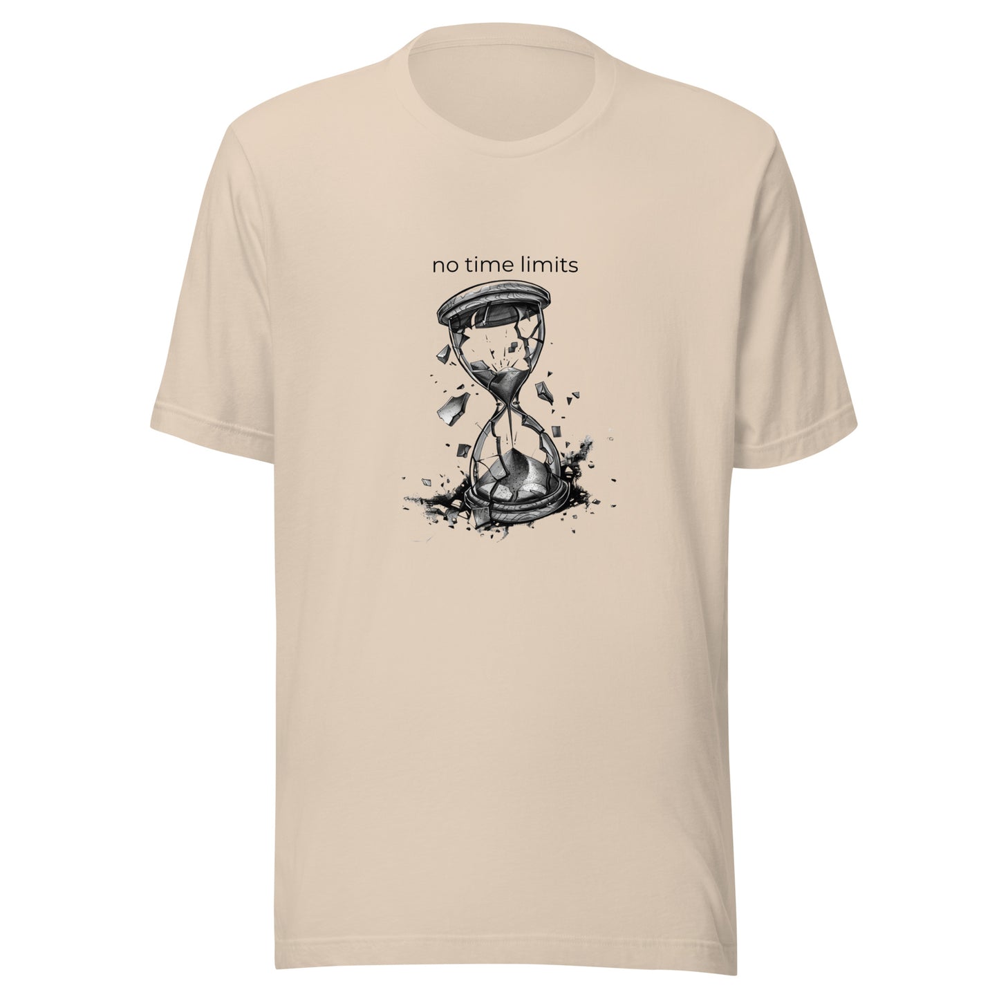 No Time Limits Hourglass Graphic Tee - Surrealist Minimalist Art T-Shirt