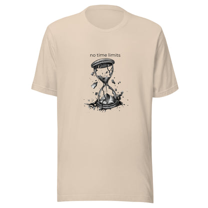 No Time Limits Hourglass Graphic Tee - Surrealist Minimalist Art T-Shirt