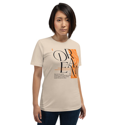Dream Avant-Garde Typographic Tee - Abstract Minimalist Women's Streetwear T-Shirt