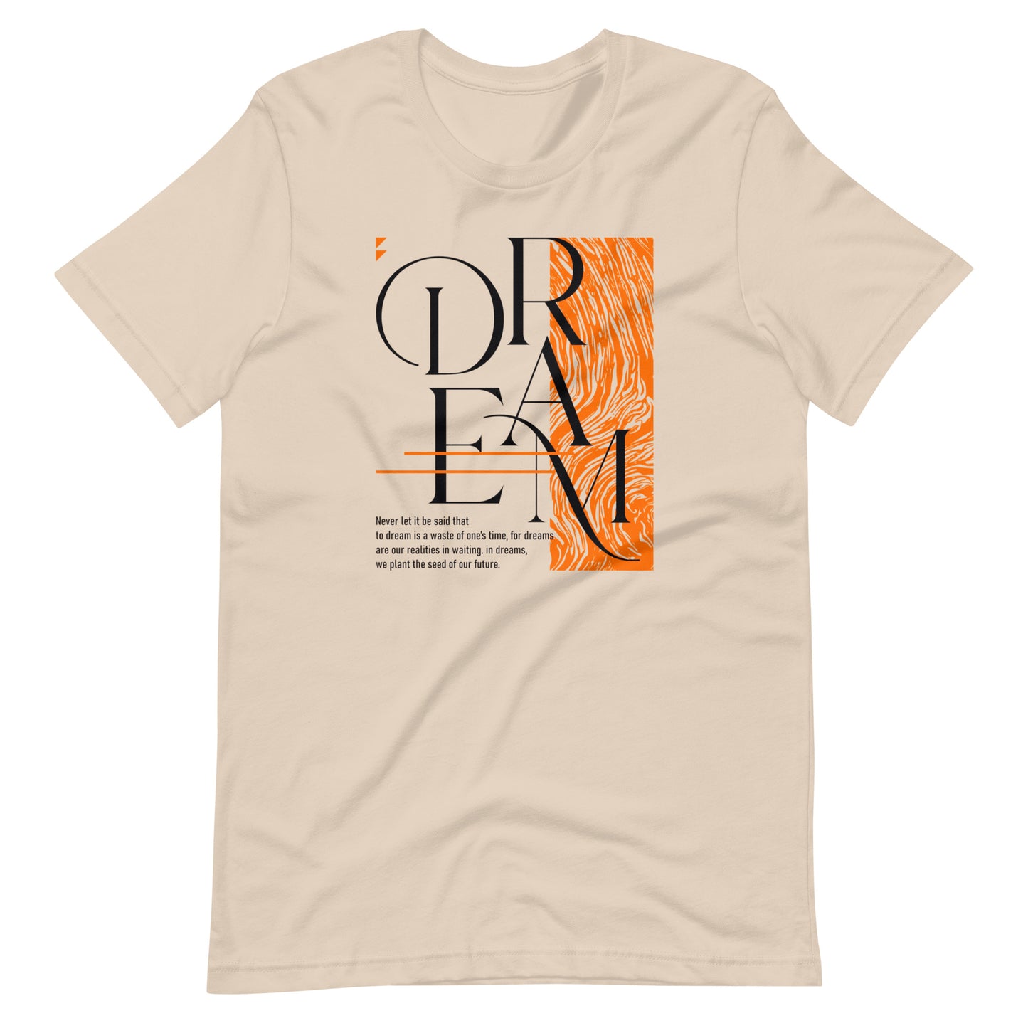 Dream Avant-Garde Typographic Tee - Abstract Minimalist Women's Streetwear T-Shirt