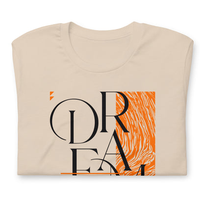 Dream Avant-Garde Typographic Tee - Abstract Minimalist Women's Streetwear T-Shirt