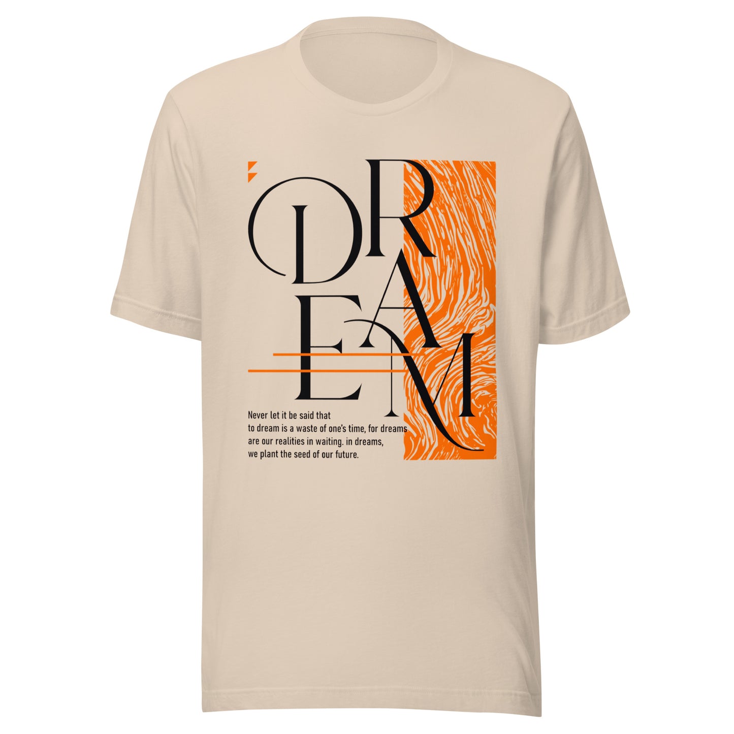 Dream Avant-Garde Typographic Tee - Abstract Minimalist Women's Streetwear T-Shirt